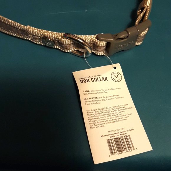 Martha Stewart Adjustable Nylon Dog Collar Size 16 Neck Size 14-20" gray - Picture 2 of 5